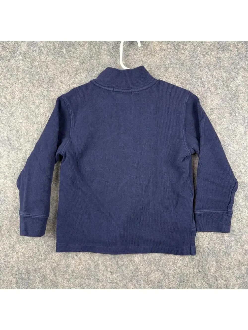 Polo Ralph Lauren Boy’s 1/4 Zip Pullover Navy Blue Red Embroidered Size 4 743